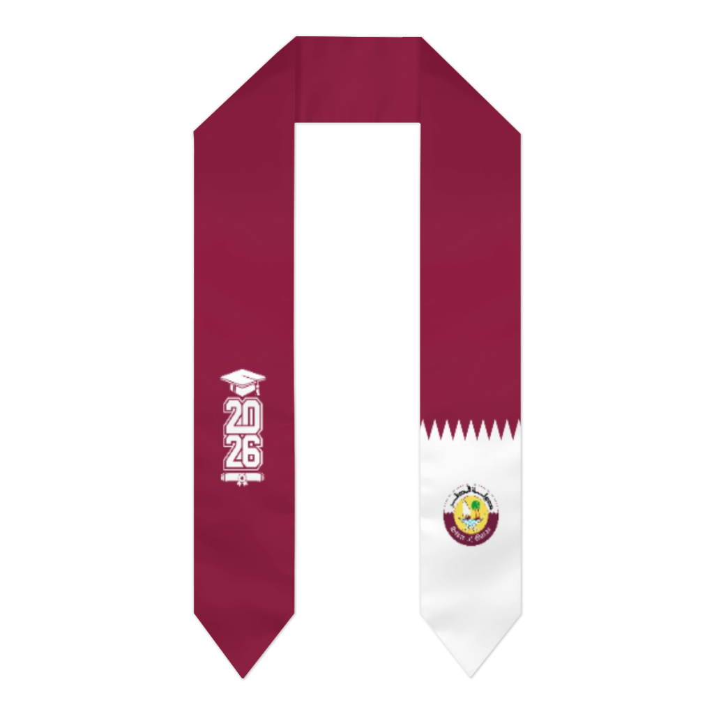 Men Accessories Qatar - Szarfa z flagą Kataru dla absolwentów