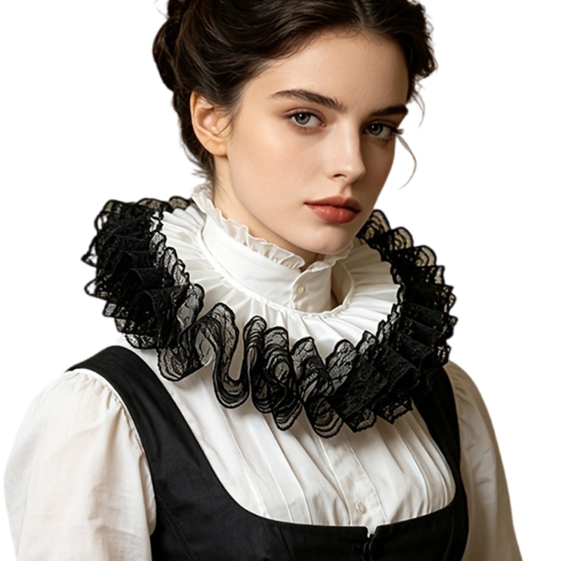 Men'S Victorian Accessories - Dekoracyjny kołnierzyk z falbanką do stylizacji