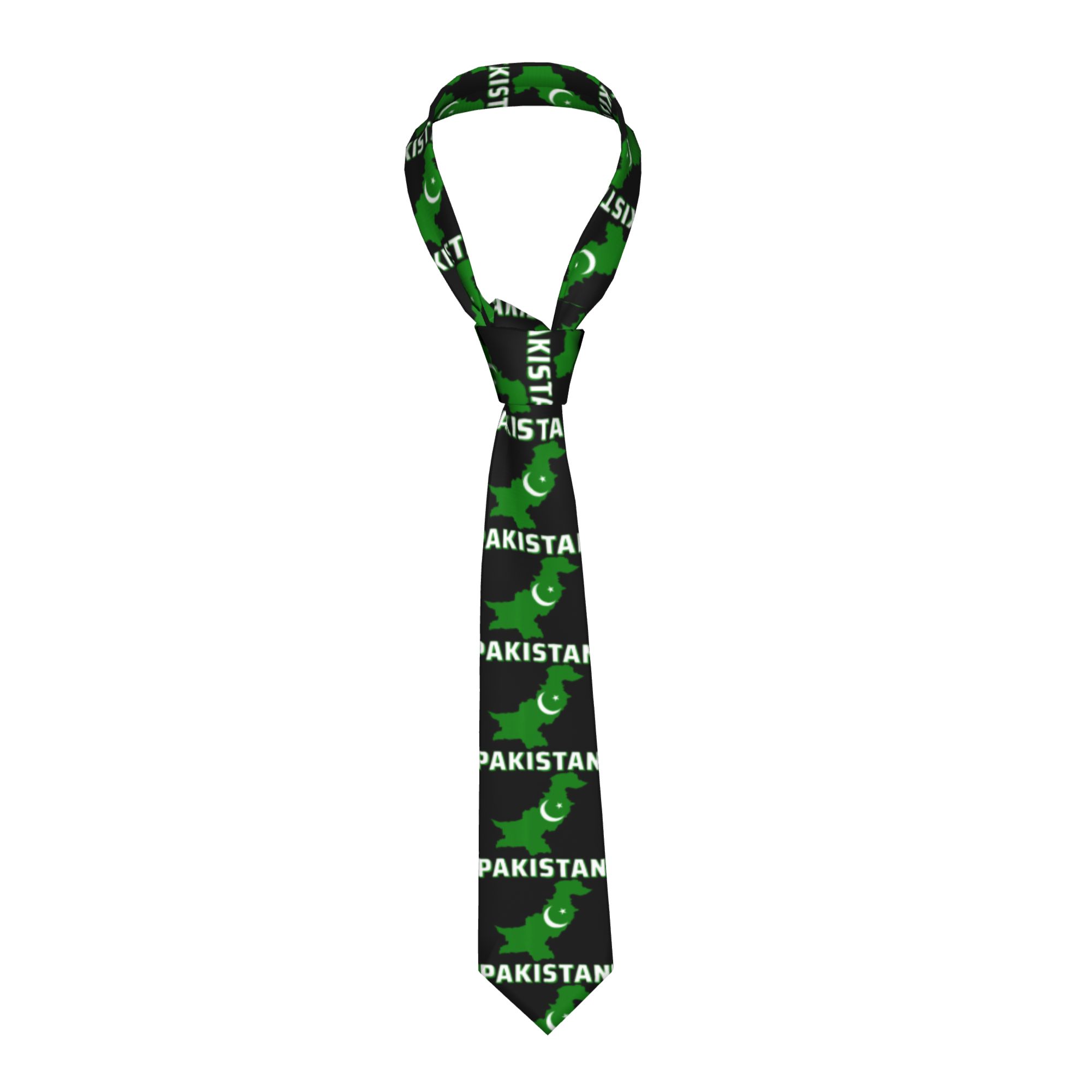 Men Accessories In Pakistan - Męski krawat z flagą Pakistanu, patriotyczny,