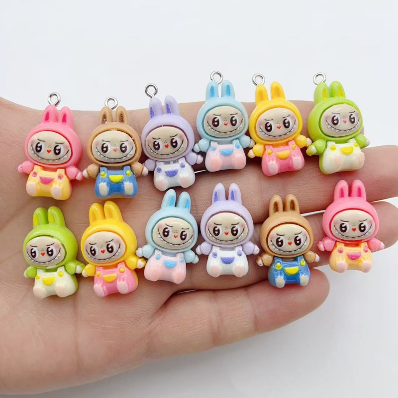 Men Keychain Accessories - 10 szt. Urocze zawieszki z żywicy