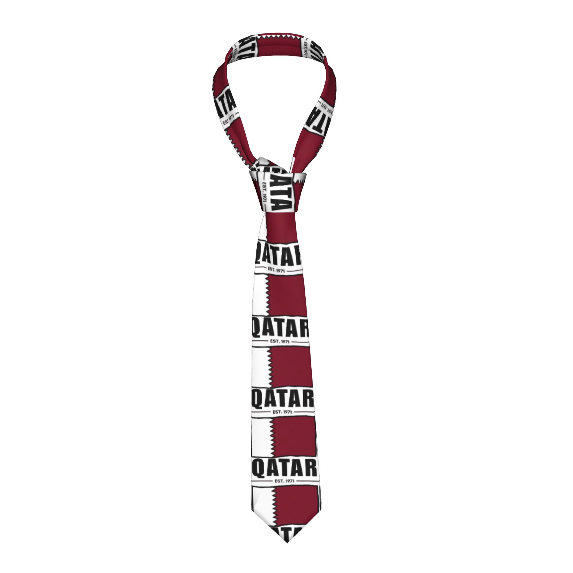 Men Accessories Qatar - Katar Est.1971 Ręcznie Rysowana Flaga Narodowa