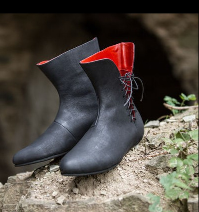 Men'S Victorian Accessories - Męskie średniowieczne skórzane buty, średniowieczne botki,