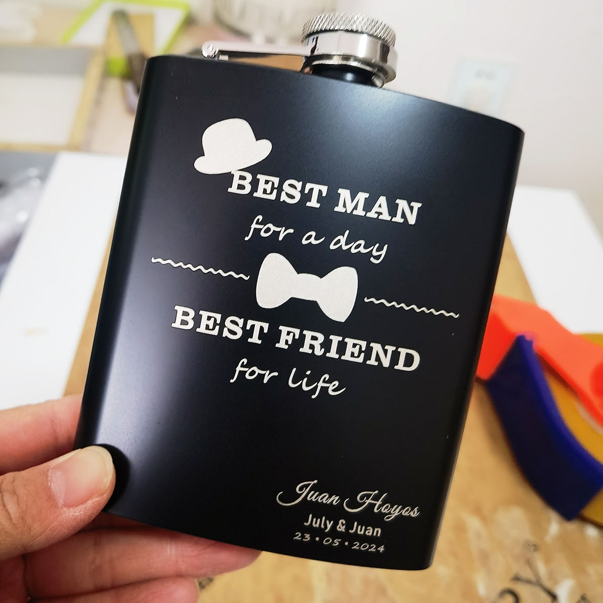 Flask Stainless Steel - Personalizowana flakonik ze stali nierdzewnej 7Oz