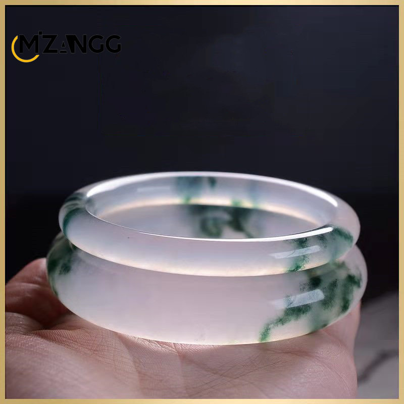 Men Accessories Bracelet - Naturalna zieleń bransoletka z jadeitu bransoletka
