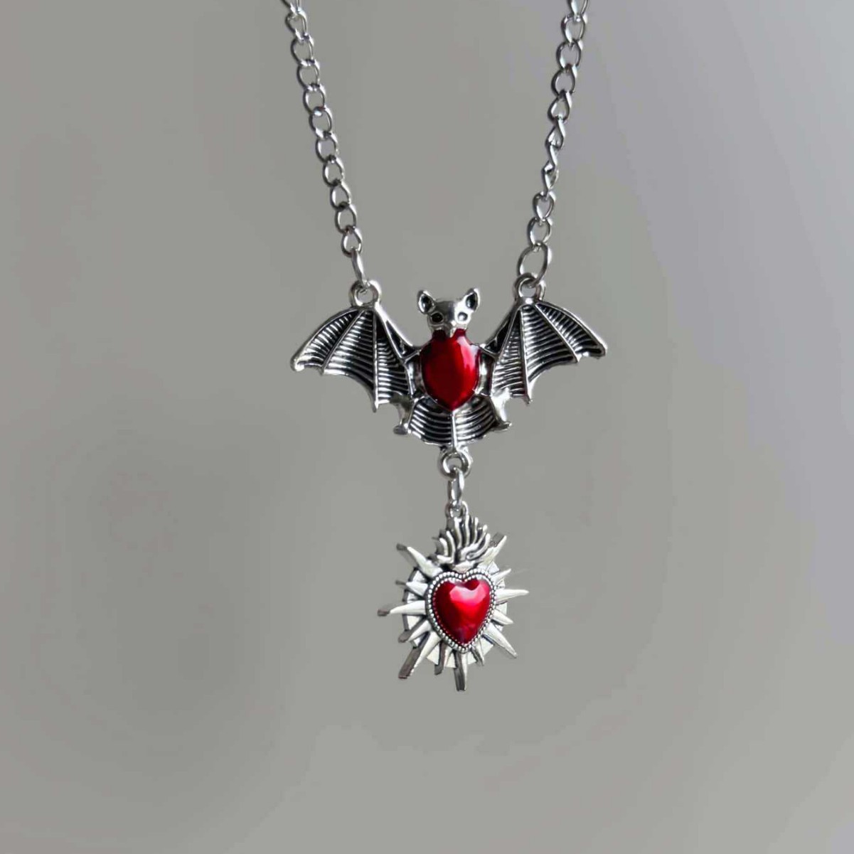 Men'S Victorian Accessories - Naszyjnik z kolcami w kształcie serca,