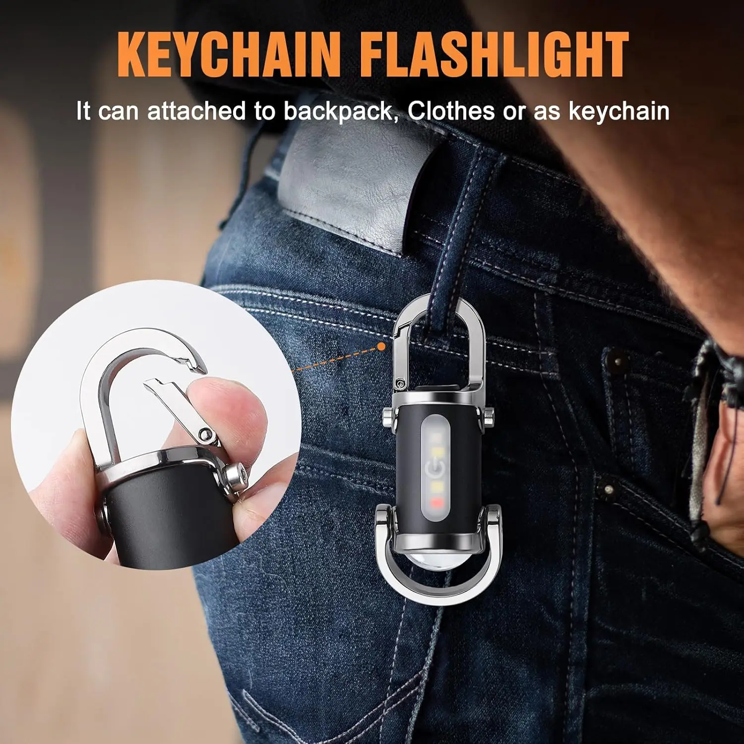 Mini Latarka Brelokowa Ładowal – Men Keychain Accessories recenzja i cena