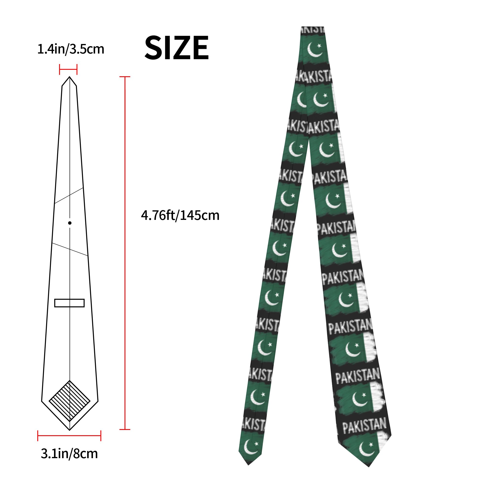 Krawat z motywem flagi Pakista – Men Accessories In Pakistan recenzja i cena