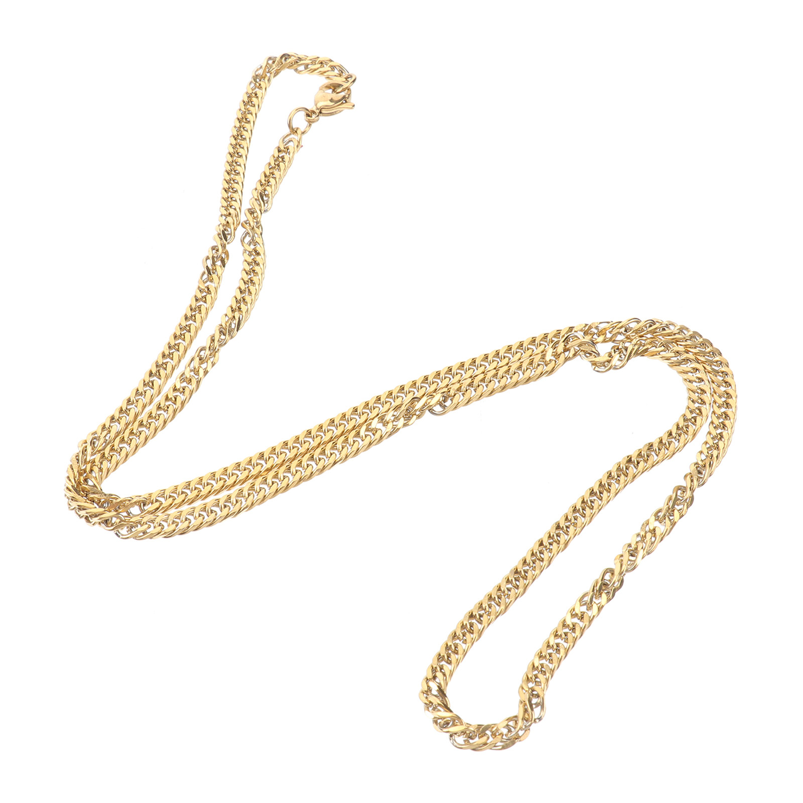 1 szt. Złoty Łańcuszek z Podwó – Men Accessories Unique recenzja i cena