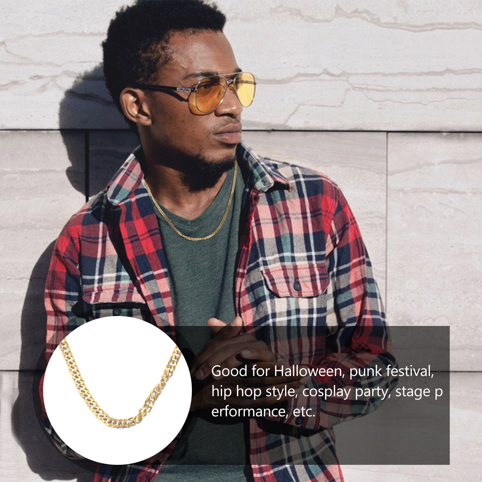1 szt. Złoty Łańcuszek z Podwó – Men Accessories Unique recenzja i cena