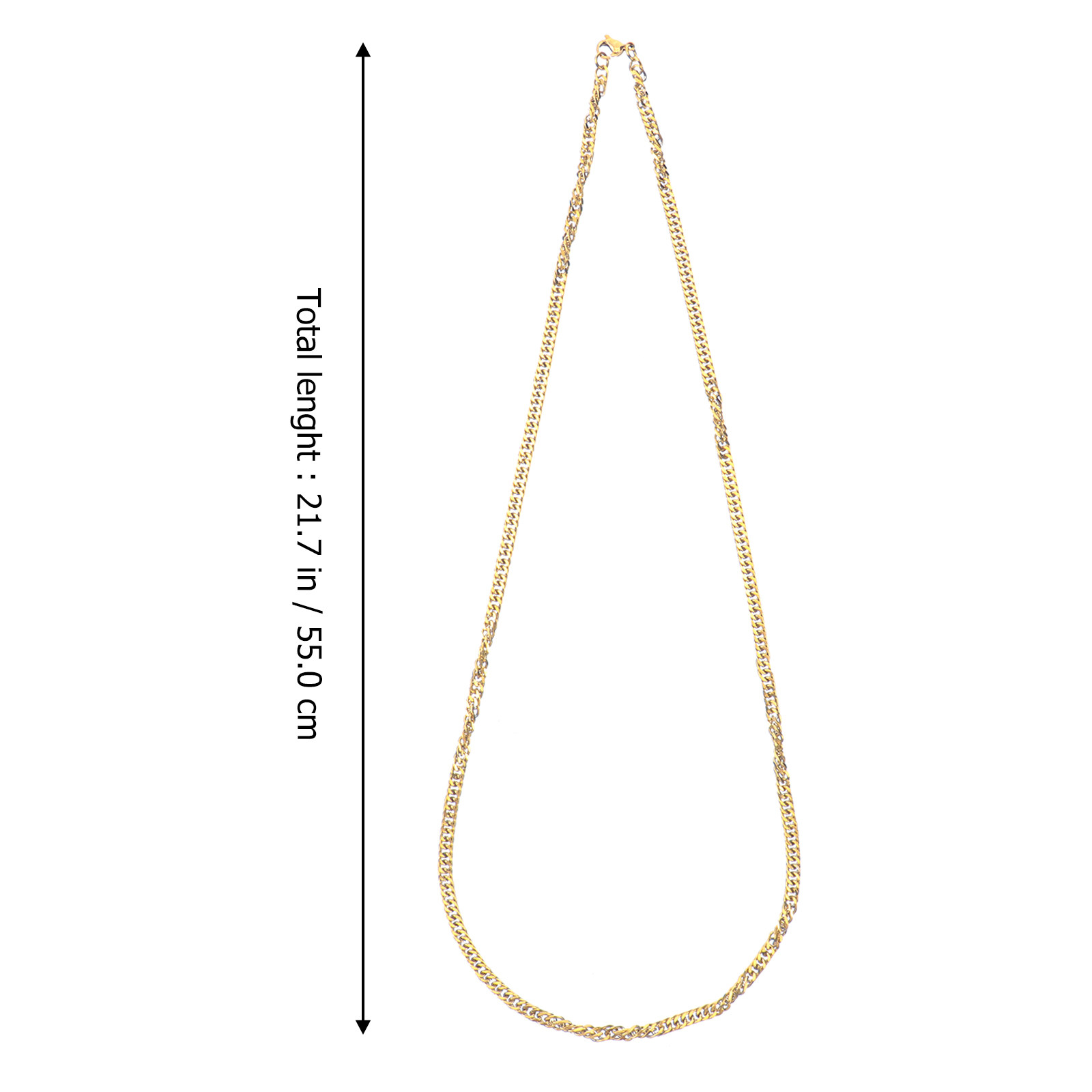1 szt. Złoty Łańcuszek z Podwó – Men Accessories Unique recenzja i cena