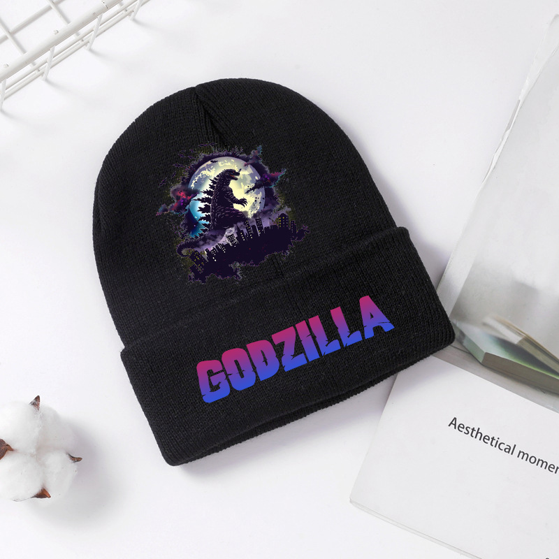 Godzilla czapka z dzianiny zim – Men Accessories Unique recenzja i cena
