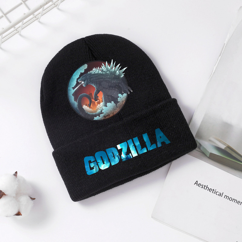 Godzilla czapka z dzianiny zim – Men Accessories Unique recenzja i cena